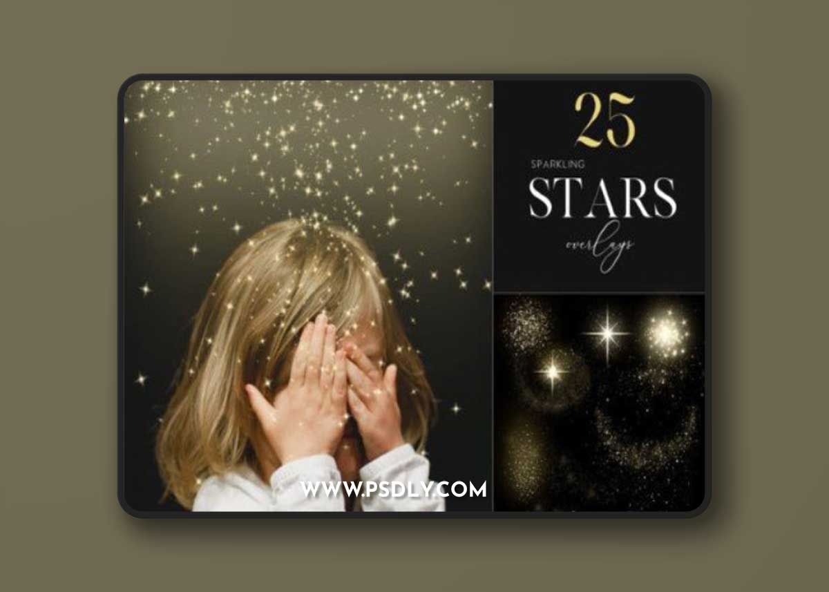 25 Sparkly Stars Overlays, Stardust