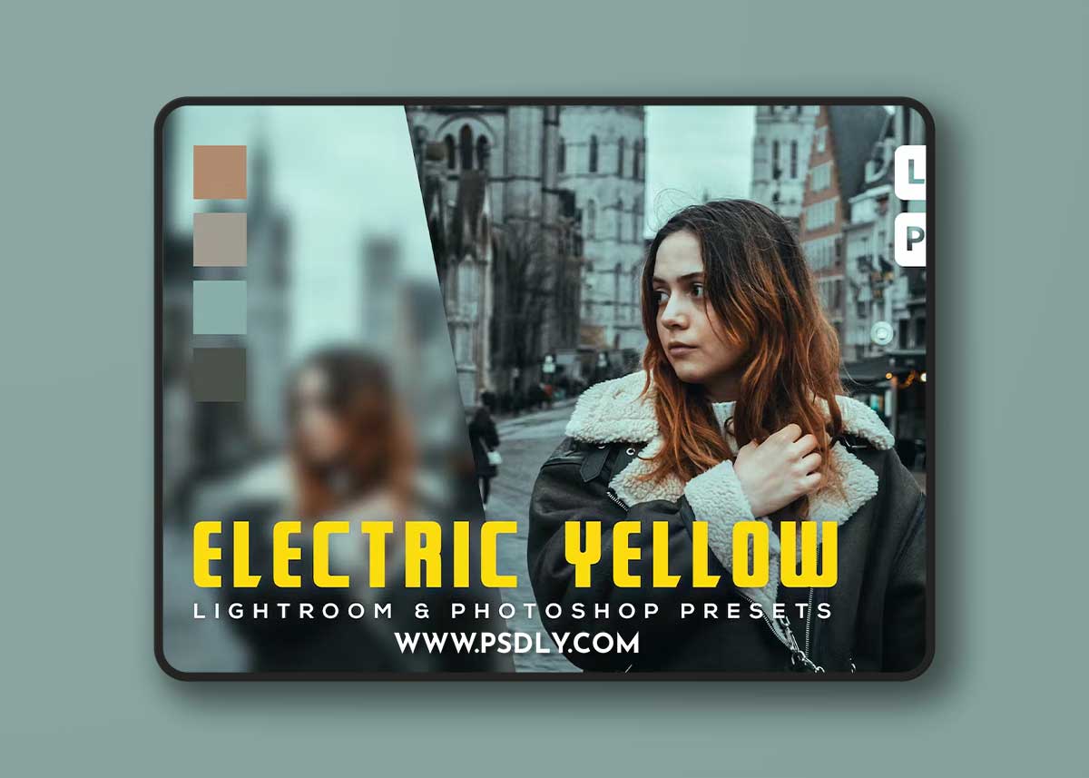 6 Electric yellow Lightroom and Photoshop Presets EAQFF5Q