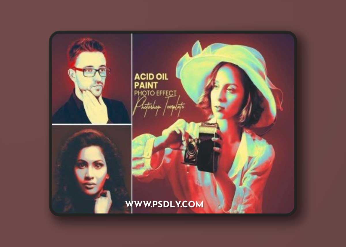 Acid Oil Paint Photo Effect