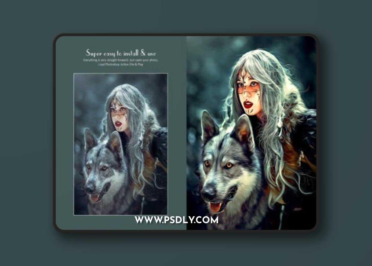 Cartoonic Oil Art - Photoshop Action