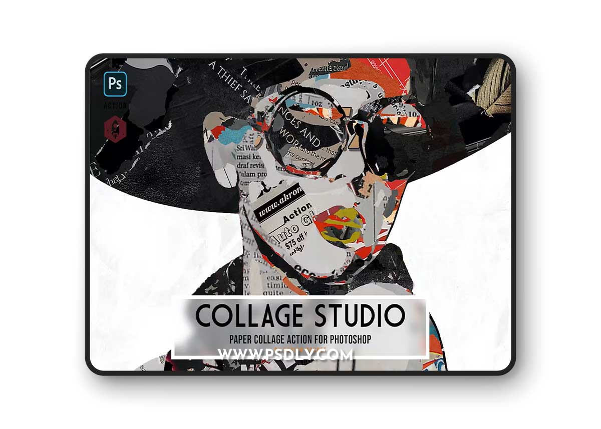 CoLLage Studio Paper Collage Effect Action BVDL3S7