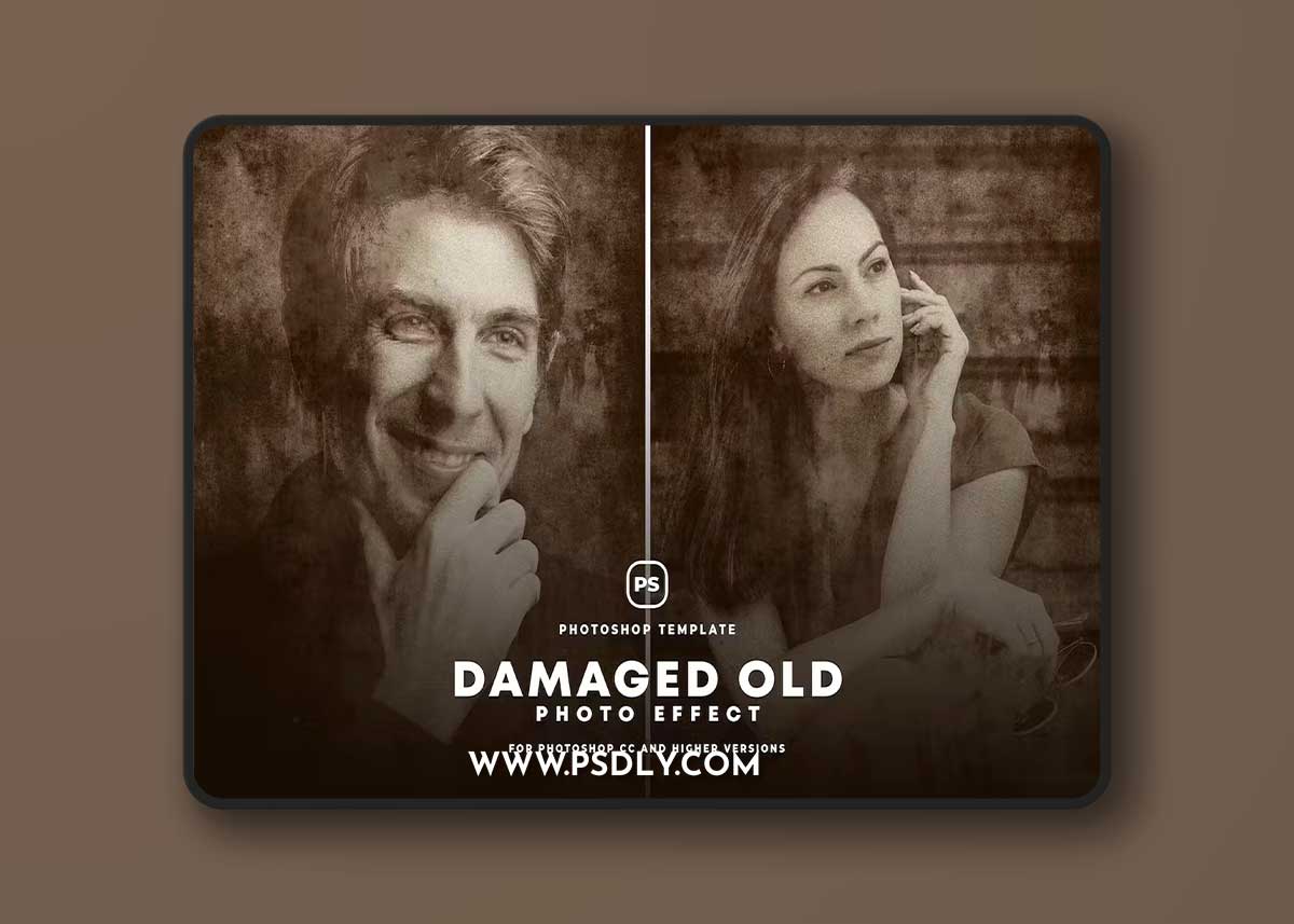 Damaged Old Photo Effect WFHEQNC