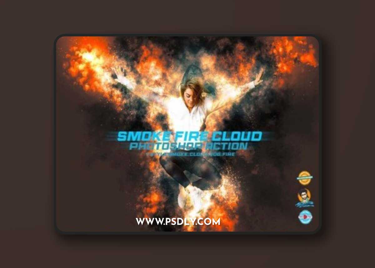 Smoke Fire Cloud Photoshop Action