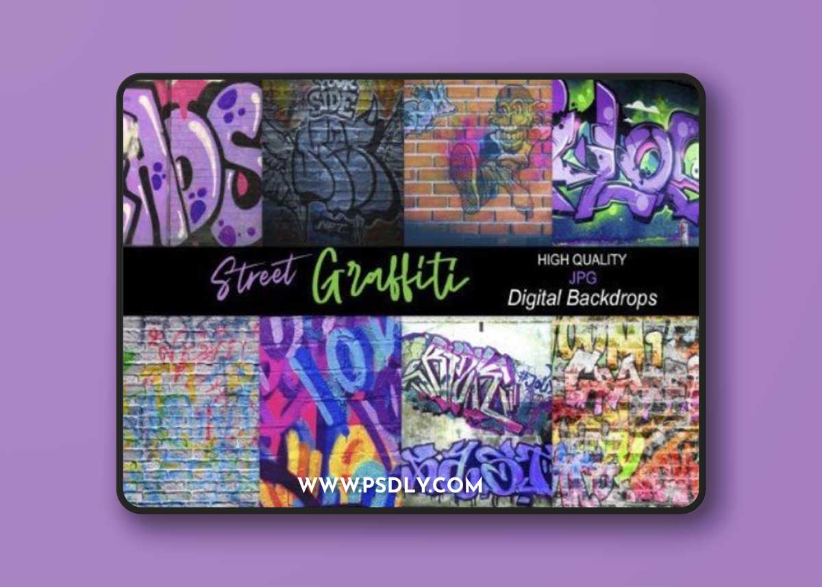Street Graffiti V1 Digital Backdrop Set