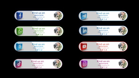 Videohive 3D social media button (No Plugin Required) 47421486