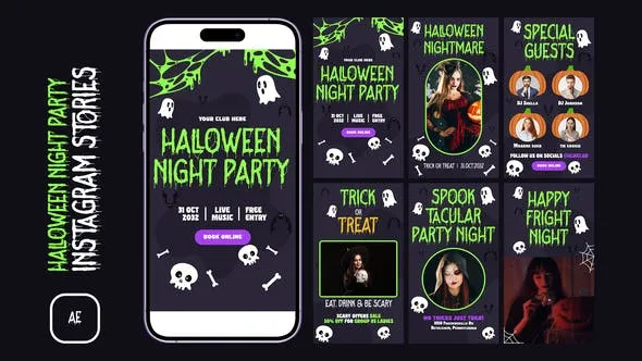 Videohive Halloween Night Party Instagram Stories 47472533