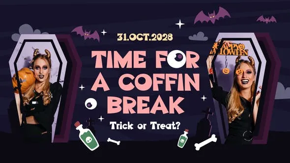 Videohive Halloween Night Party Slide Promo 47493558