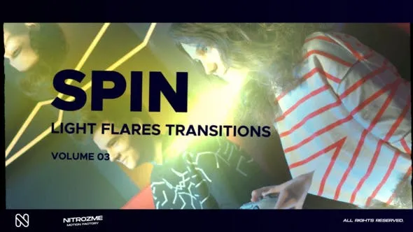 Videohive Light Flares Spin Transitions Vol. 03 47223936