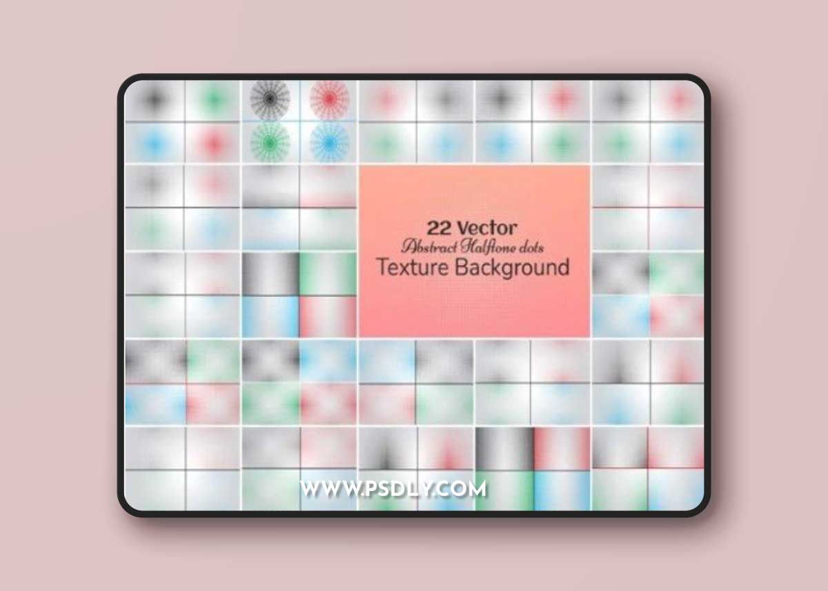 22 Abstract Halftone Dots Background
