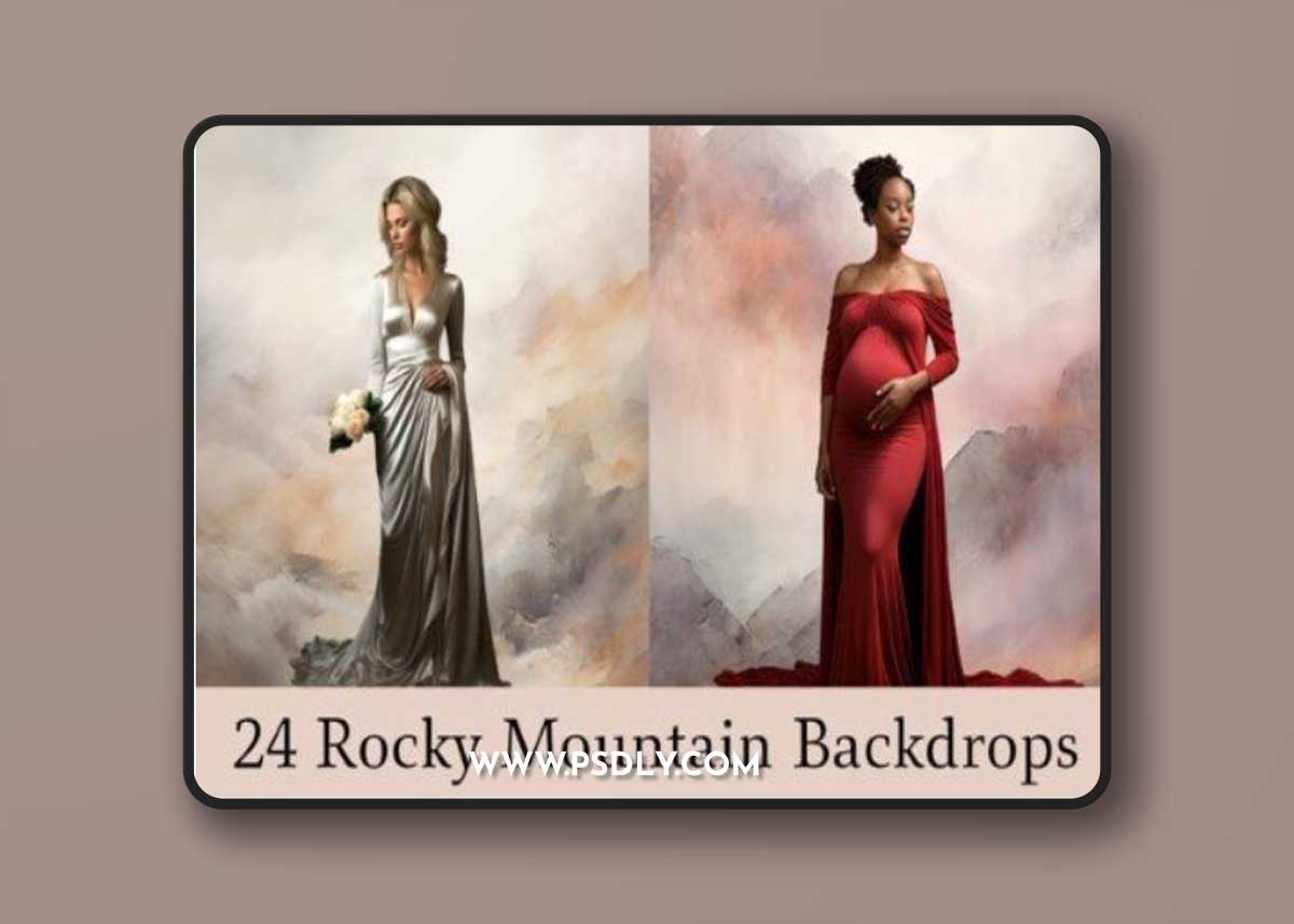 24 Rocky Mountain Backdrops