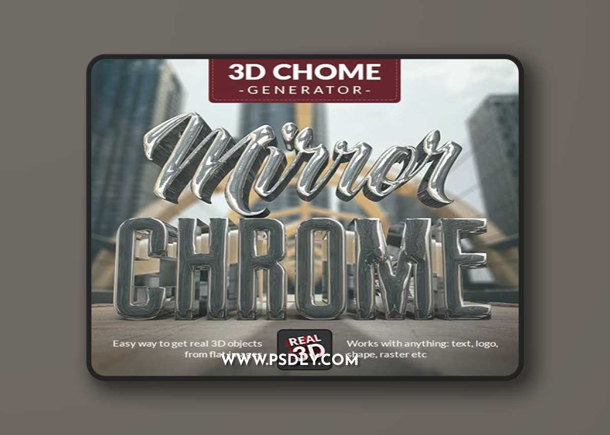 3D Chrome Generator - Photoshop Action (Re-Up)