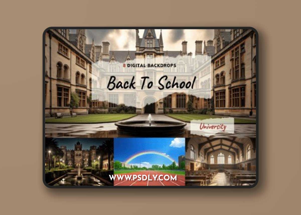 Back to School Digital Backdrops