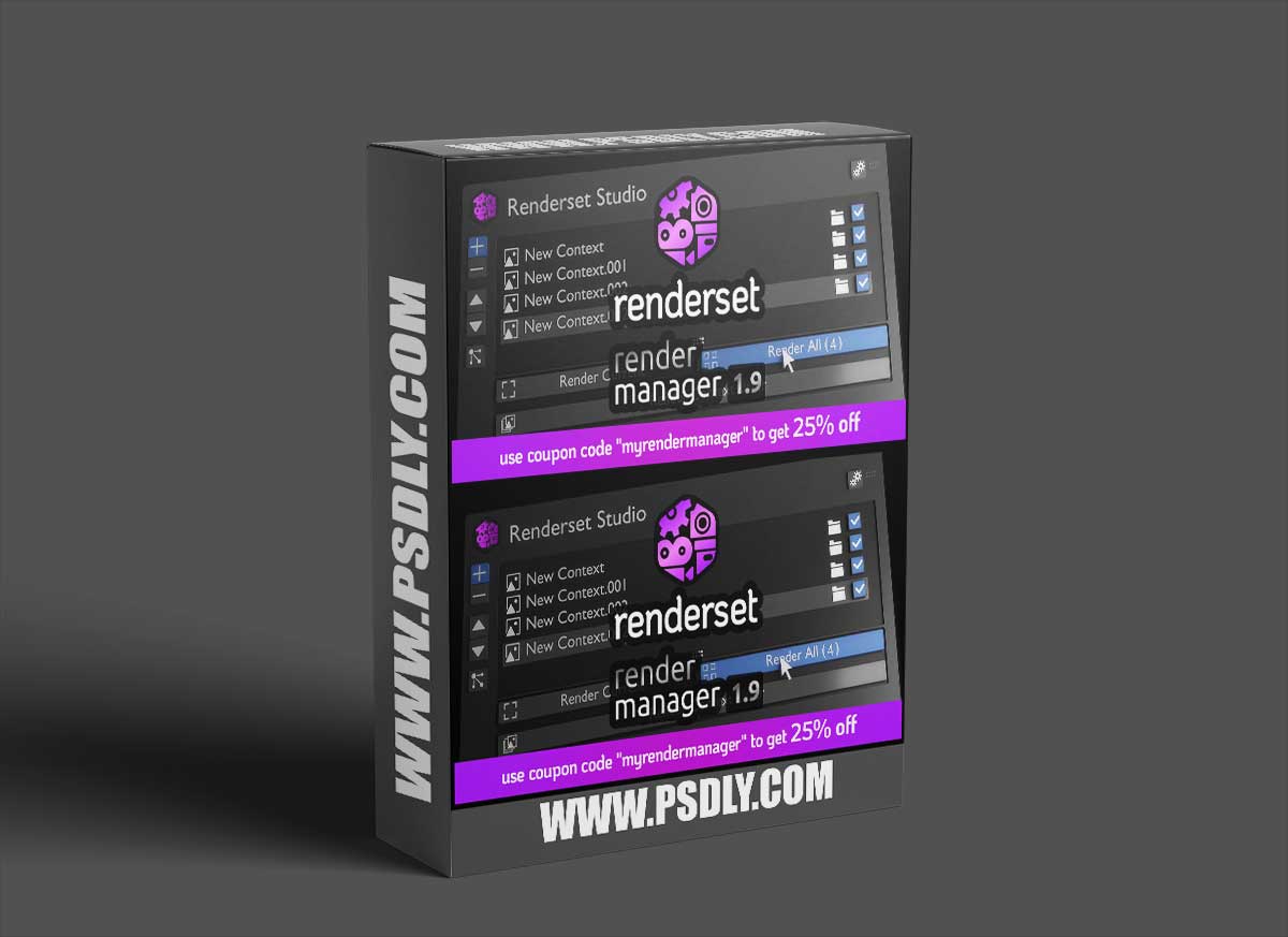 Blender - Render Manager Addon Renderset v1.9
