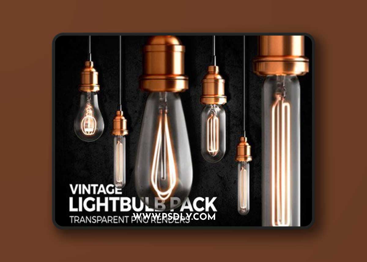CM - Vintage Lightbulb Renders Pack 1448672