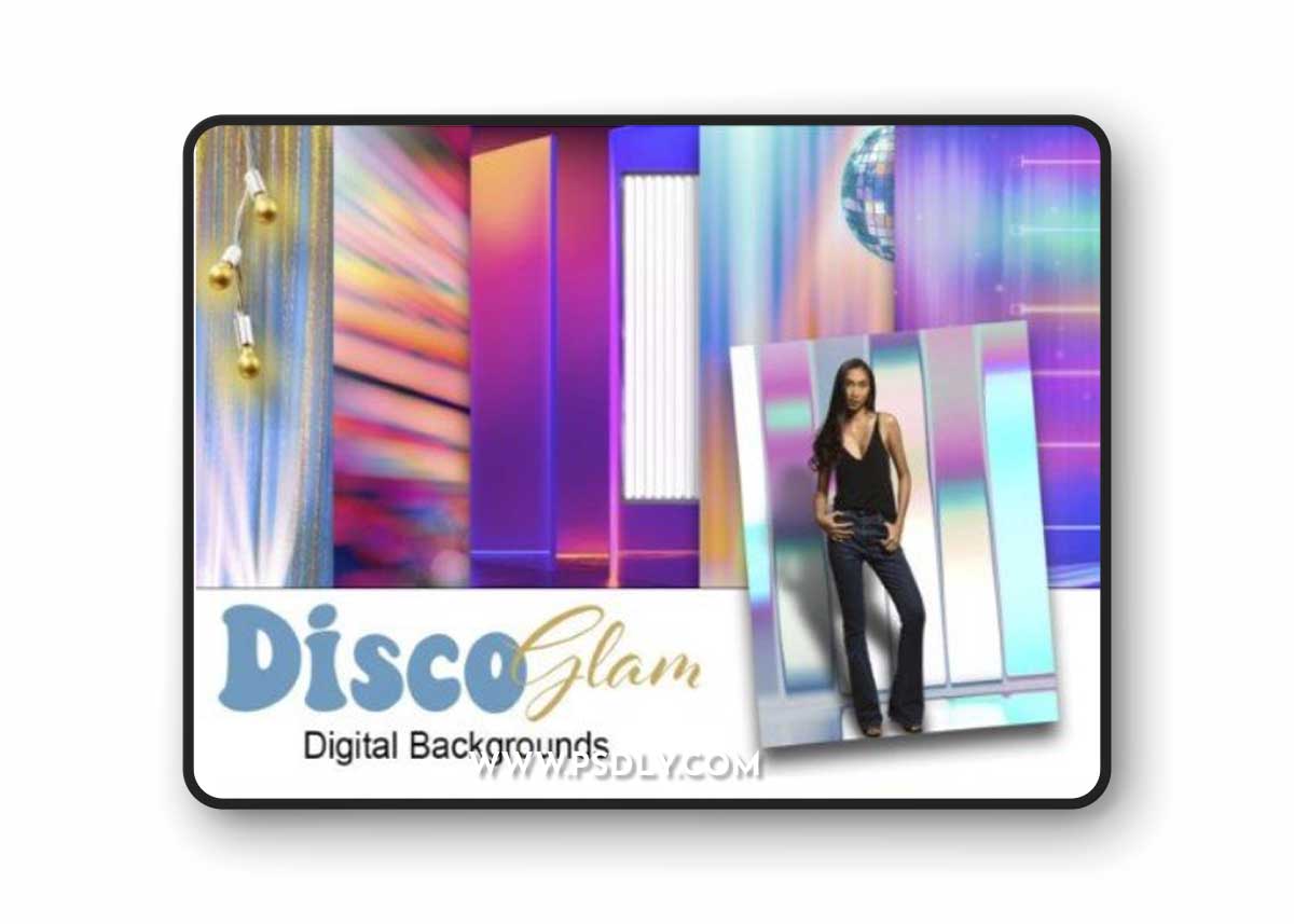 Disco Glam V1 Digital Backdrop Set