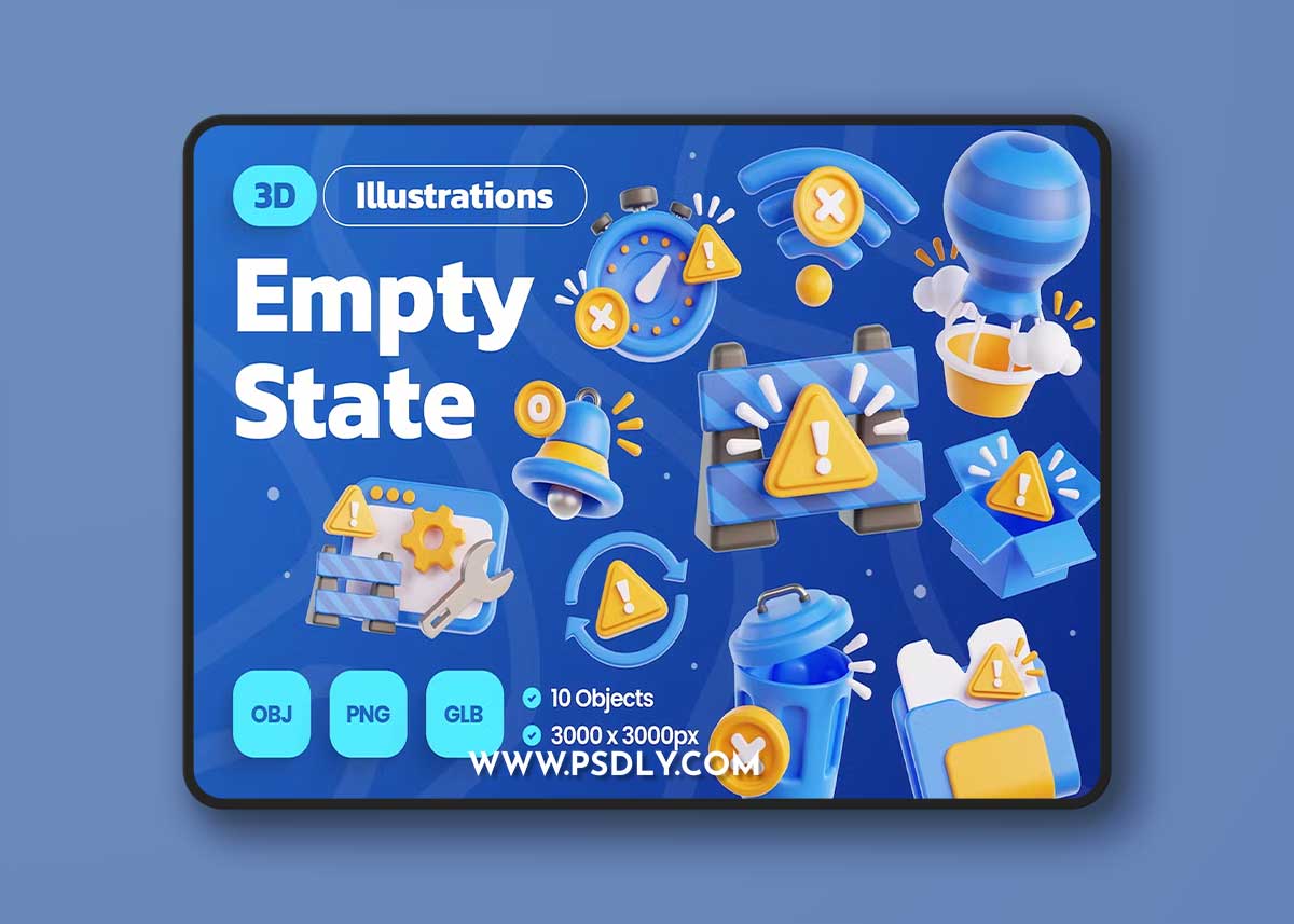 Empty State 3D Illustrations 7GDSLWH
