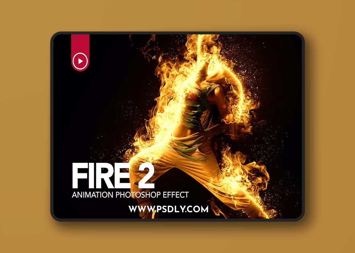 Fire Animation Photoshop Action version 2 WFFBJM