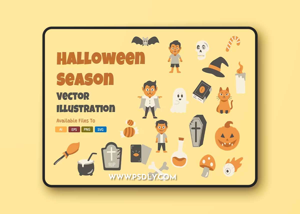 Halloween Season Illustration PLYLBMQ