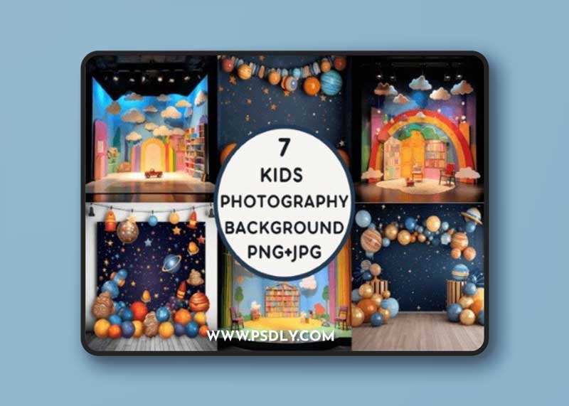 Kids Photography Background PNG + JPG