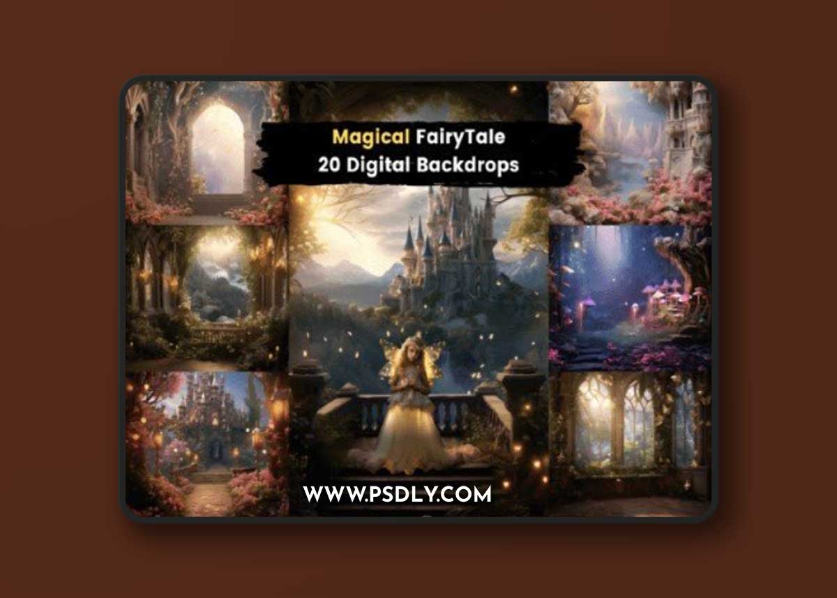 Magical Fairytale Digital Backdrops