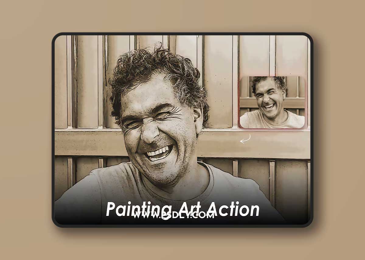 Painting Art Photoshop Action AZKN8UC