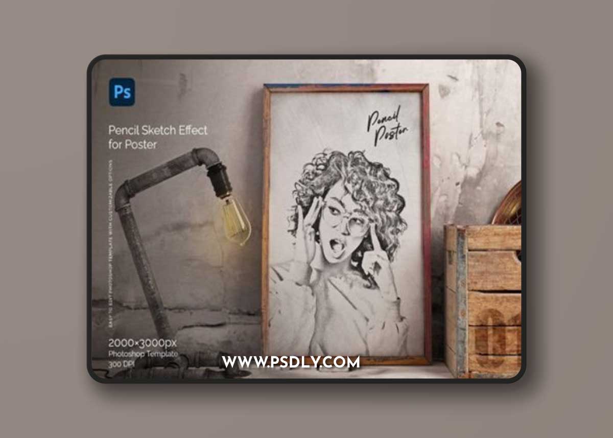 Pencil Sketch Photoshop Effect for Posters