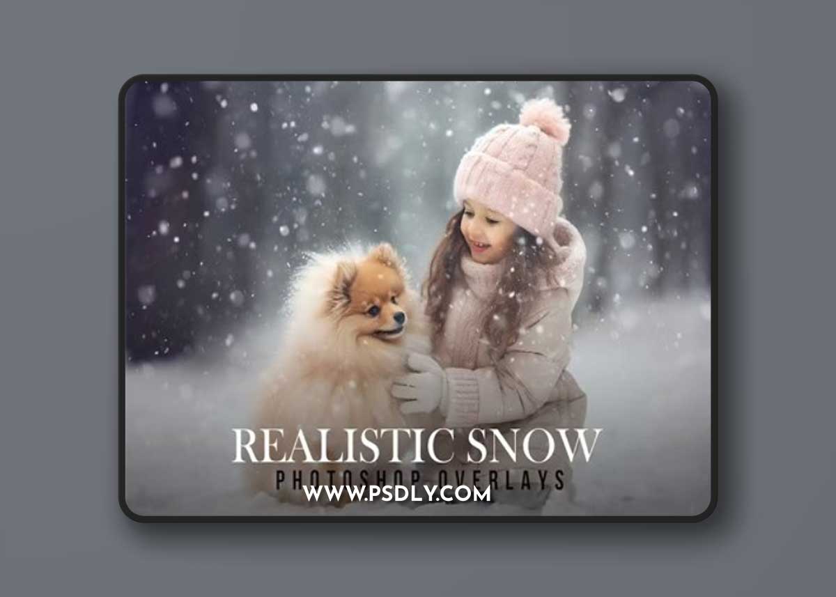 Realistic Snow Photoshop Overlays