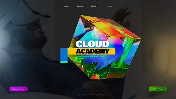 Videohive 3D Cube Glass Colorful Computer Science Lower Thirds 48226503