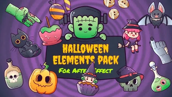 Videohive Halloween Animated Elements 47926927