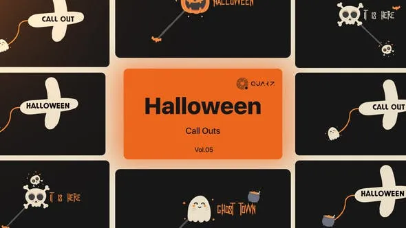 Videohive Halloween Call Outs Vol. 05 48261362