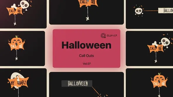 Videohive Halloween Call Outs Vol. 07 48261381
