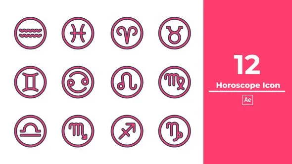 Videohive Horoscope Icon After Effect 48268559