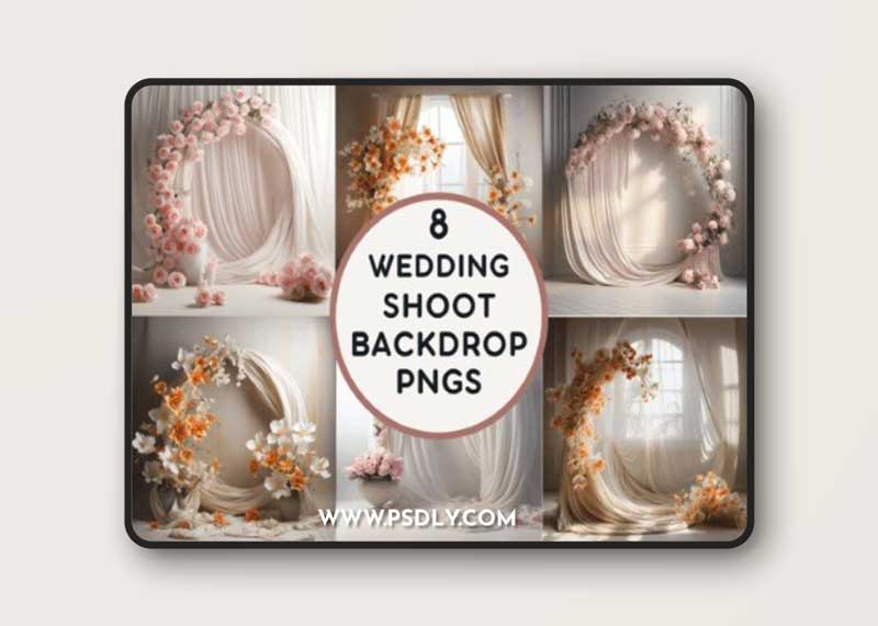 Wedding Shoot Backdrop PNGS