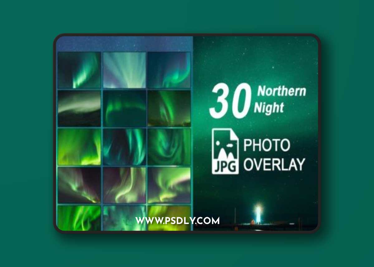 30 Northern Night Photo Overlay