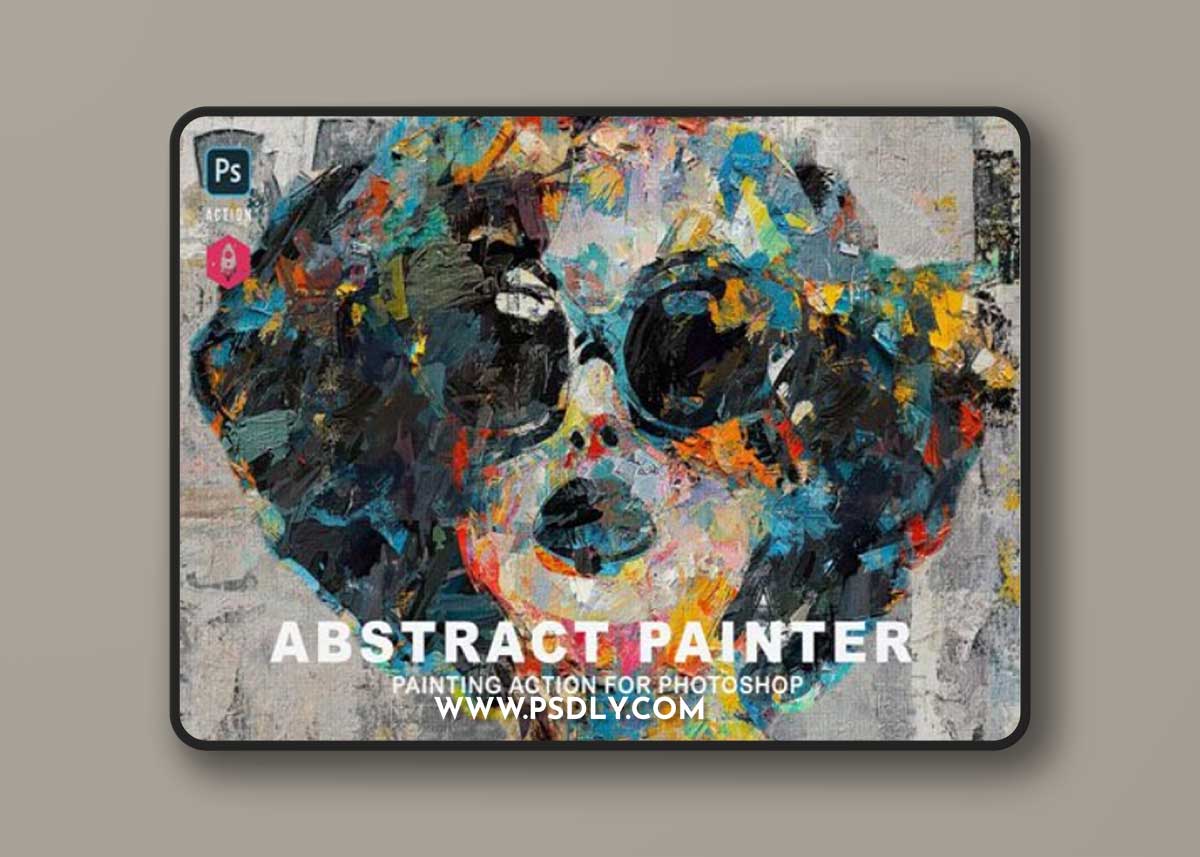 Abstract Painter Oil Painting Effect Action