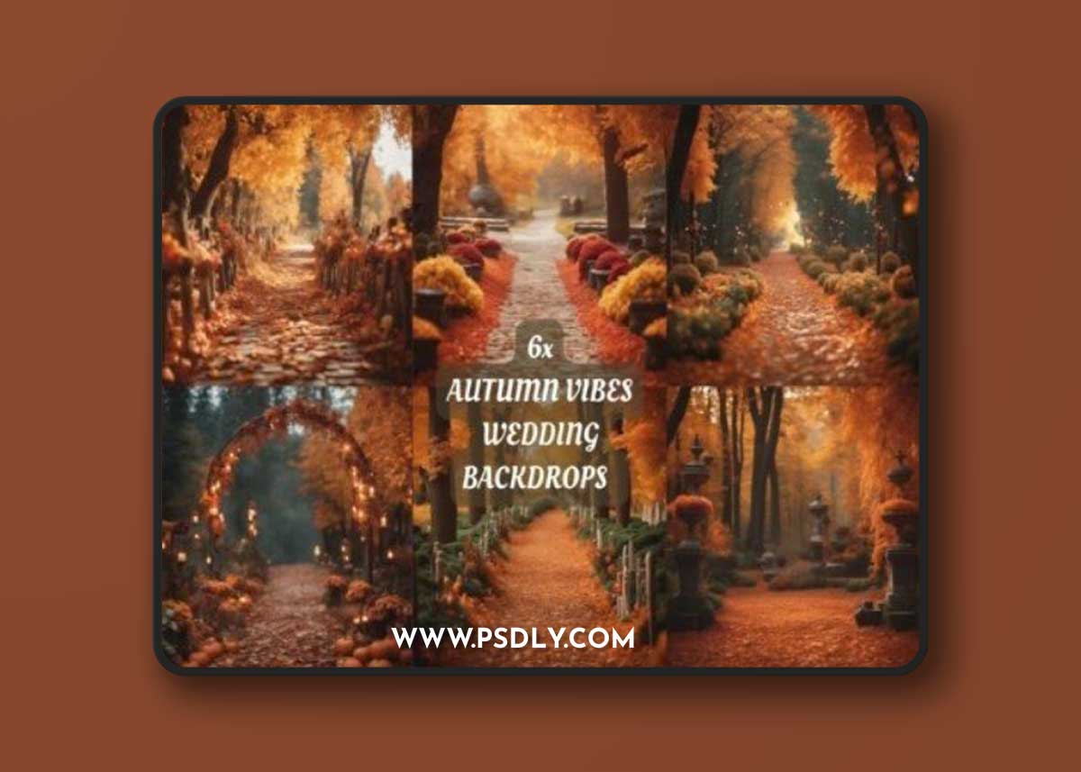 Autumn Wedding Digital Backdrop