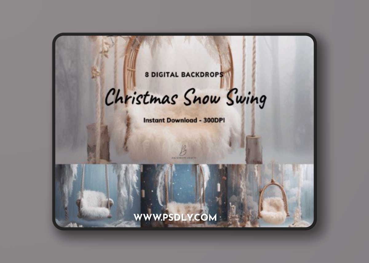 Christmas Swing Digital Backdrops