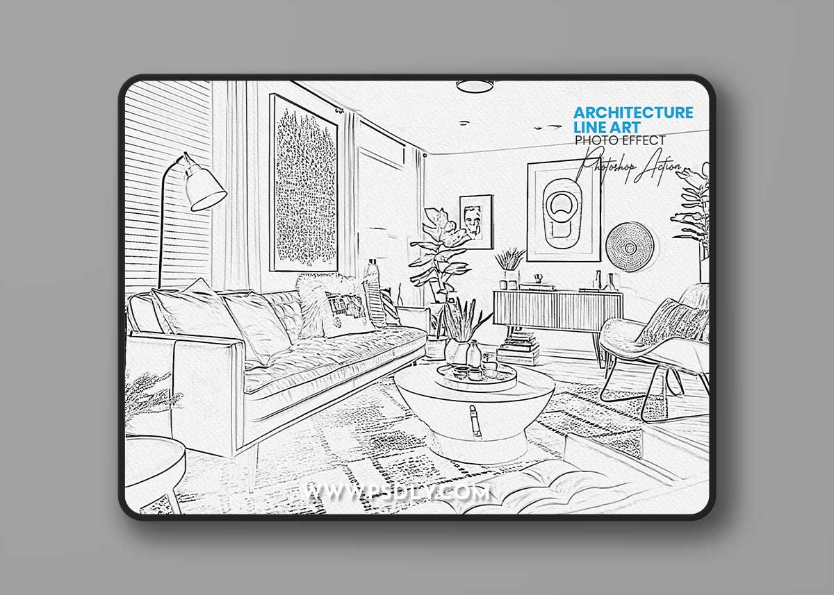 CreativeMarket Architecture Line Art 42295677