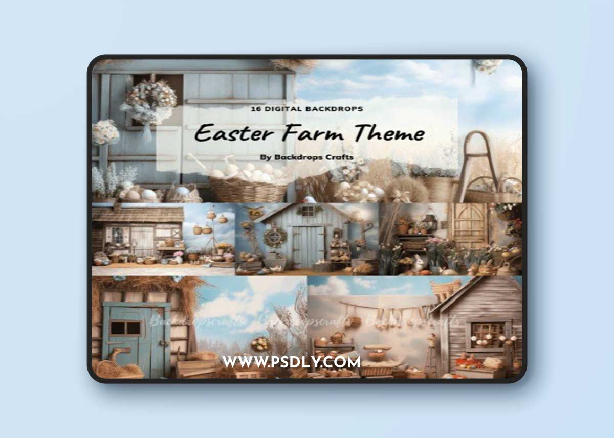Easter Farm | Digital Backdrops