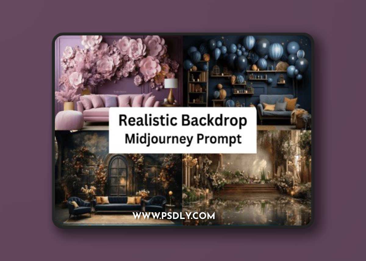 Midjourney Prompt for Realistic Backdrop
