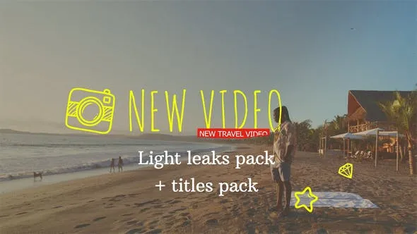 Videohive 32 Light Leaks and titles pack 48660874