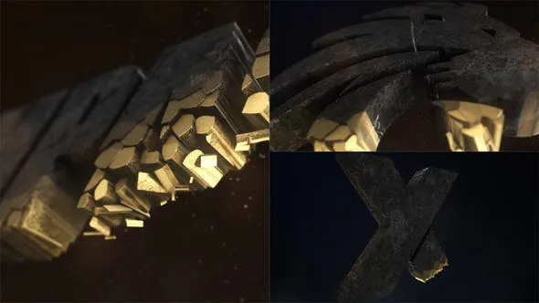 Videohive 3D Fragments Logo Reveal 48683325