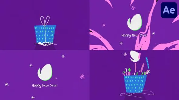 Videohive Cartoon Christmas Logo for After Effects 48867136