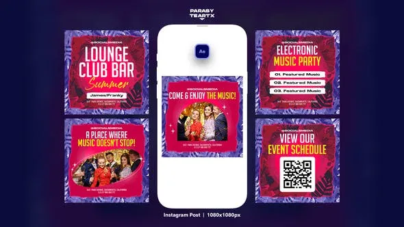 Videohive Night Club Party Instagram Post 48478265