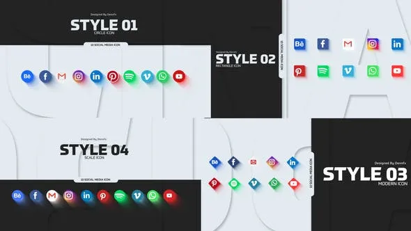 Videohive Social Media Icon Pack 48857550