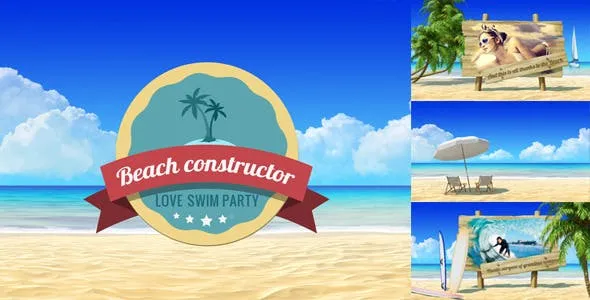 Videohive Summer Beach Video Displays. Vacation Travel Theme 5082352