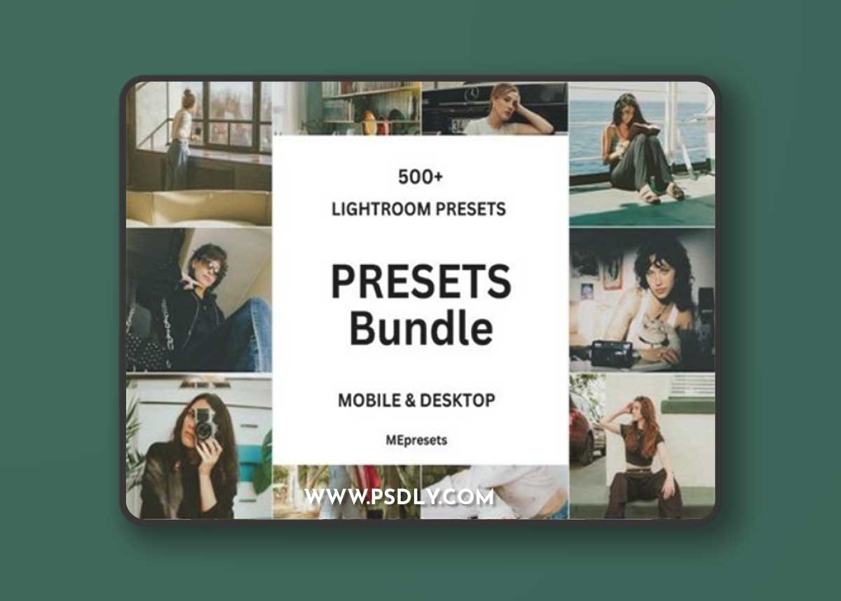 500+ Premium Lightroom Presets Bundle Graphic