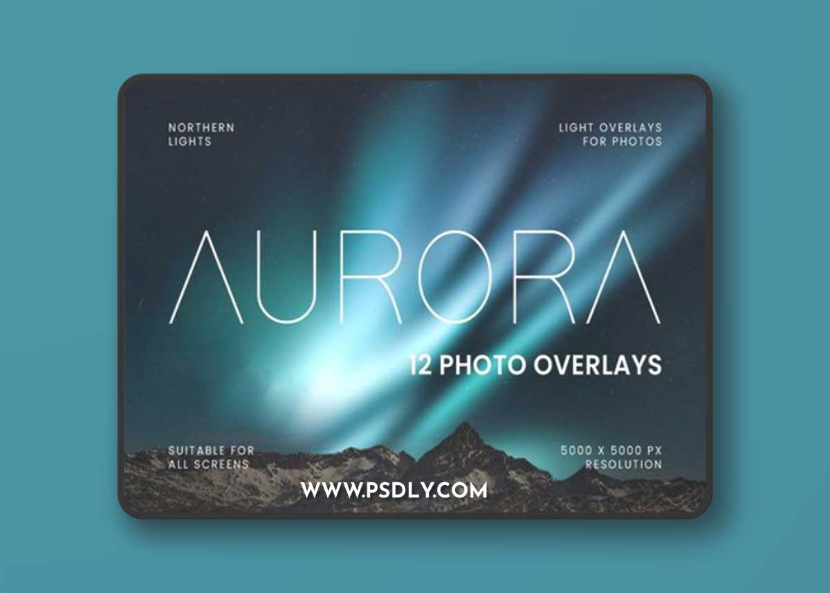 Aurora - 12 Northern Lights Overlays for Photoshop