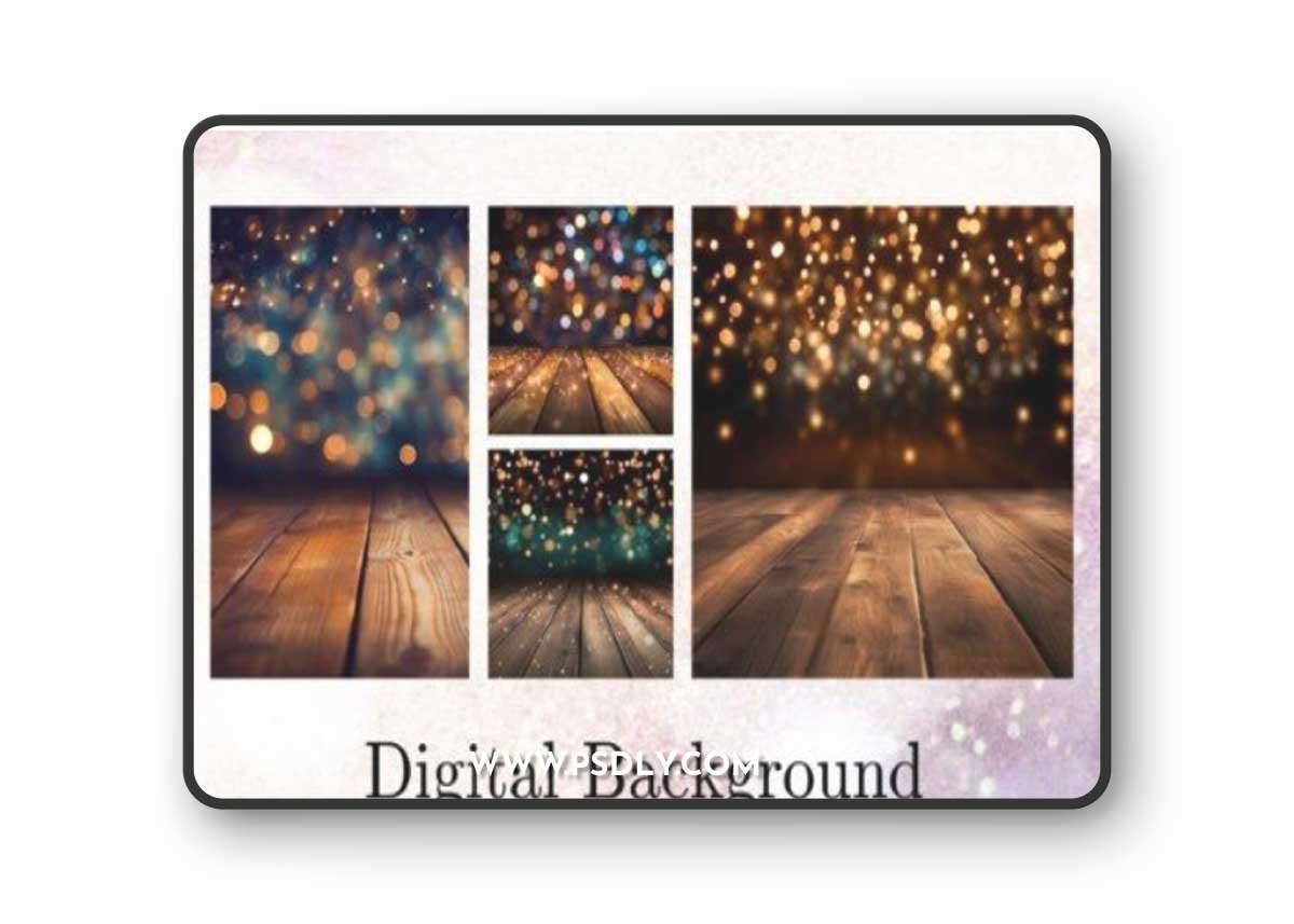 Bokeh Wedding Studio Backdrop Overlays