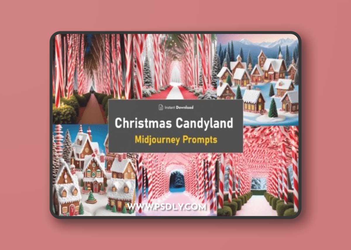 Christmas Candyland Digital Backdrops